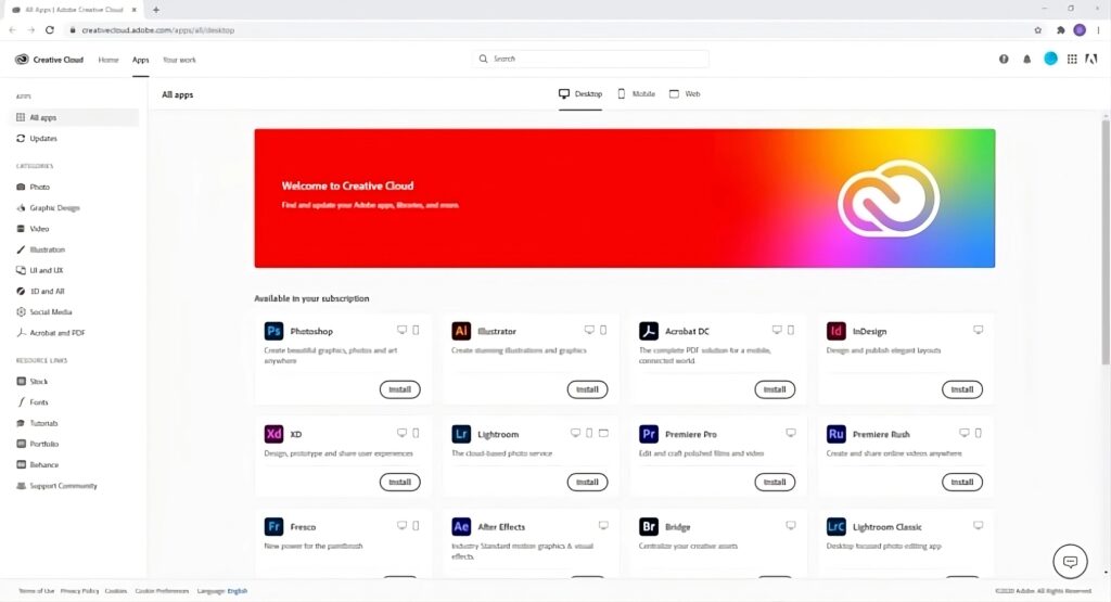 Buy adobe creative cloud
